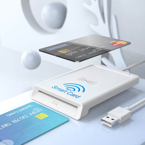 接触式+NFC二合一智能读卡器IC ID卡银行卡报税Smart Card Reader