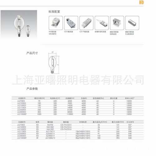 上海亚明金卤灯JLZ1000BT亚明金卤灯