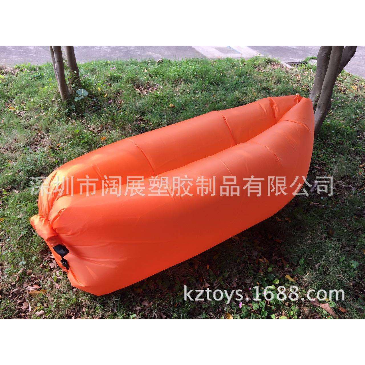 加厚双层涤纶户外快速充气便携式充气睡袋尼龙布懒人沙发懒人床
