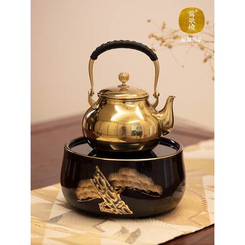 莺歌烧电陶炉家用铁壶银壶泡茶煮茶炉银杏金枫高档静音带无线遥控