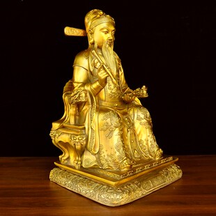 黄铜文昌帝君摆件金榜题名文曲星君张亚子铜像家居学生书房工艺品