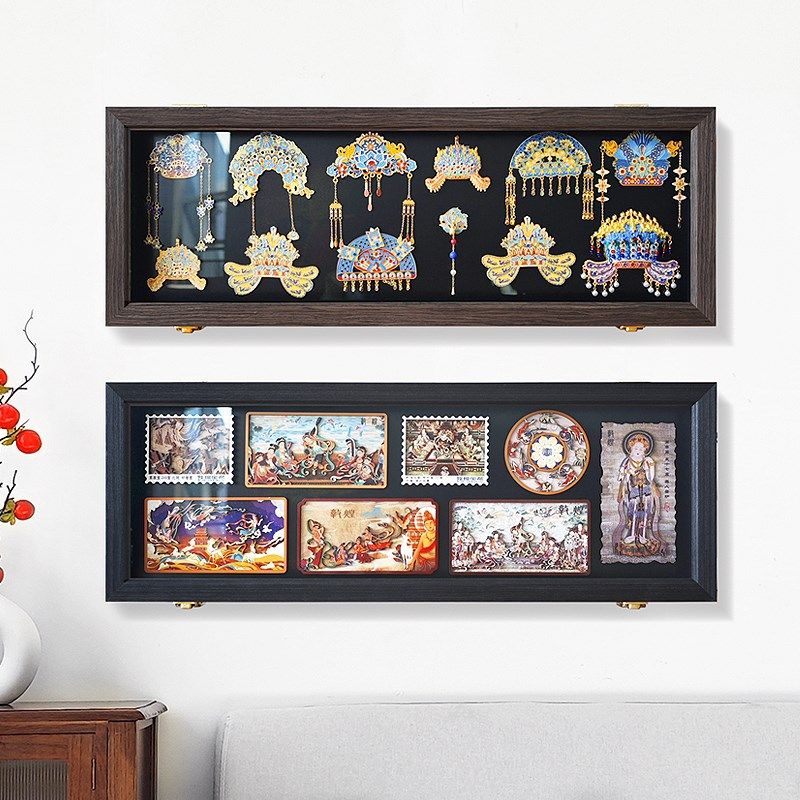 国博凤冠冰箱贴收纳盒防尘博物馆冰箱贴展示板实木相框黑板铁皮,家居饰品,相框/画框,淘宝优惠券,粉丝福利购,淘宝优惠卷