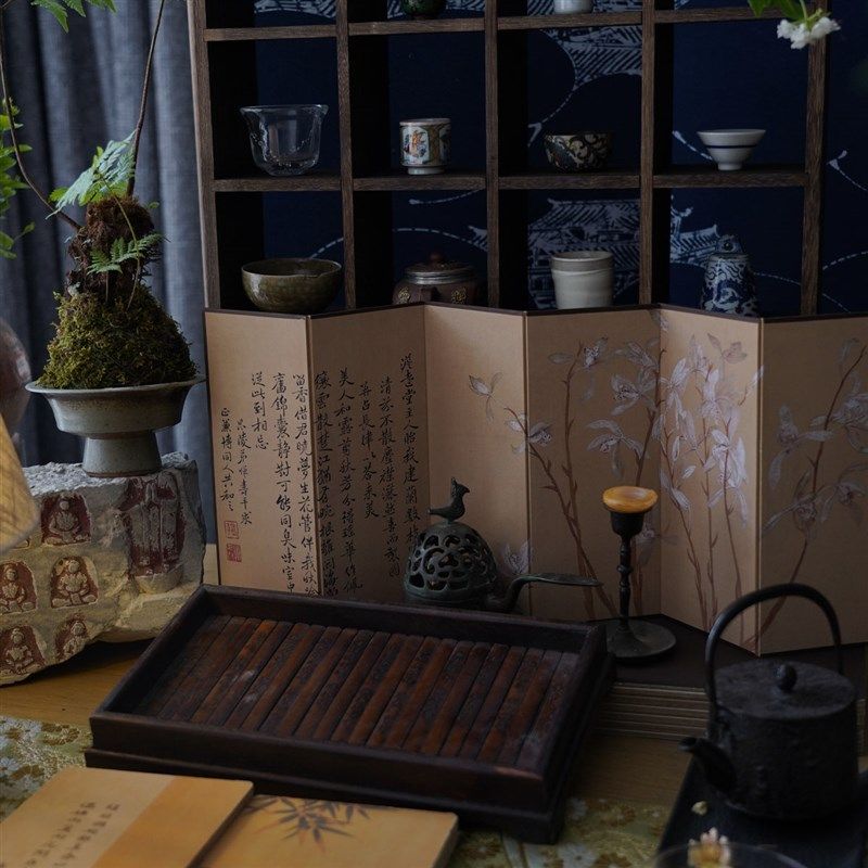 画屏艺术中式国画装饰品小屏风茶室会所文玩桌面摆件山水竹石礼品,家居饰品,桌面摆件,淘宝优惠券,粉丝福利购,淘宝优惠卷