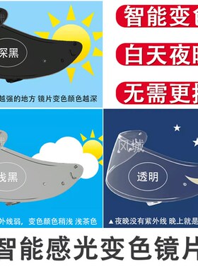 适用AGV K1 K1S安全帽护目镜K5SK3SV/K6K6S安全帽变色镜片pista防