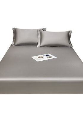 100s支长绒棉纯色白色灰色床笠单件贡缎床罩棕垫席梦思床垫保护套