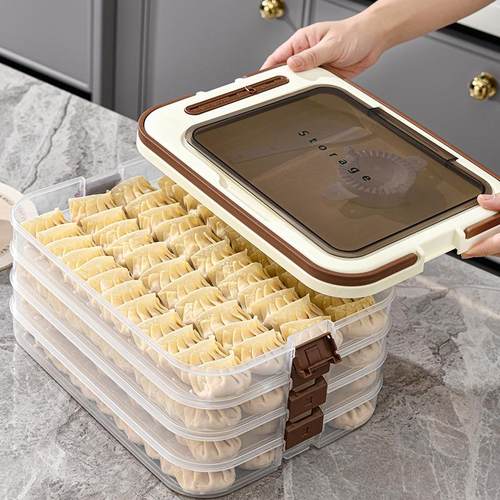 保鲜饺子盒家用冰箱收纳盒馄饨速冻冷冻冻饺子水饺盒子