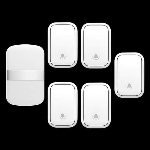 门铃无线家用超远距离无源开关无线远程电子门铃开关五拖一 防水