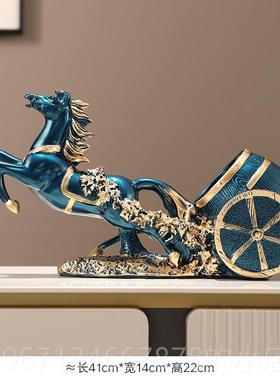 高档马到功成轻奢高档高葡萄酒架子客厅红酒柜装饰品摆件端大气上