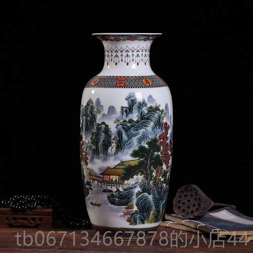 高档景德镇陶瓷花瓶，代彷古中式客厅桌品面现饰饰，高装工艺