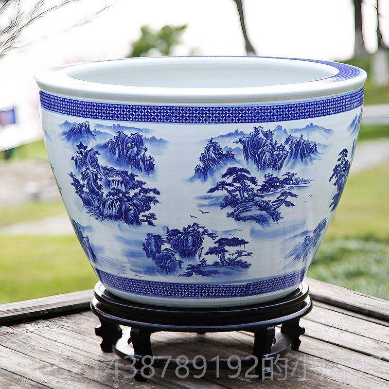 高档景德花镇陶瓷鱼缸养金鱼乌客缸龟缸睡莲盆碗莲缸荷缸特大号厅,宠物/宠物食品及用品,桌面缸,淘宝优惠券,粉丝福利购,淘宝优惠卷