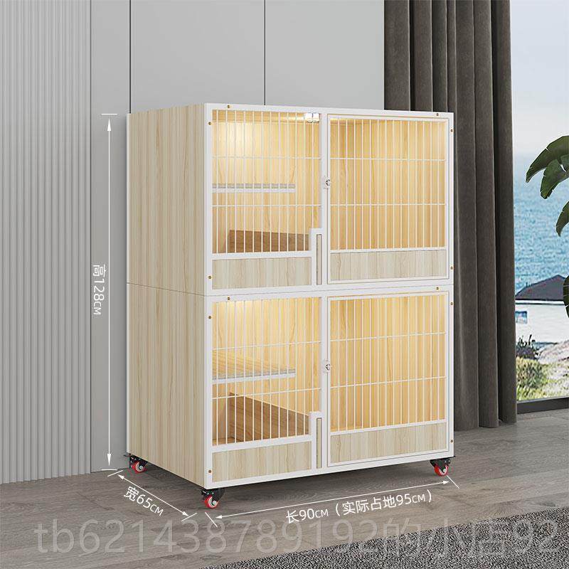 高档猫别墅实木猫用房子猫柜笼猫子豪华两层三层组合猫咪窝家育繁