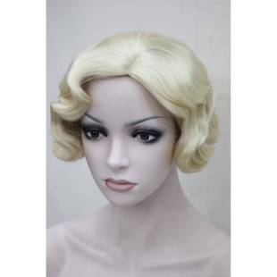 高档假发女格覆古旗袍头饰水纹门罗欧上海香港风写实金美色中华民