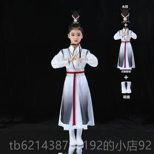 高档中文化服装,儿童汉服代装,男孩国中式壮志青年蹈表舞演服装