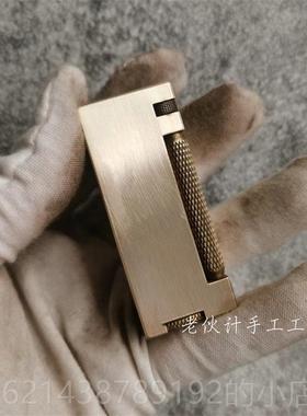 高档老伙计原创设计手打黄火纯铜戳机轮侧滑复古董私人订制生日工