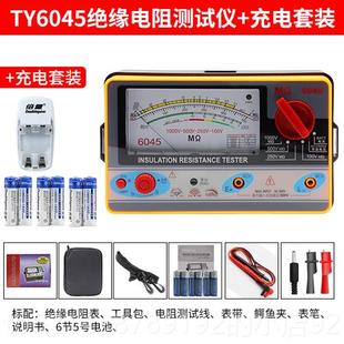 绝缘阻测试仪摇表兆欧表漏电检 6045针式 高档电天TY6宇01指7 6018