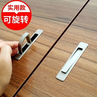 榻榻米上的暗拉手隐形隐藏嵌入式暗扣床板衣柜门拉手抽屉地柜把手