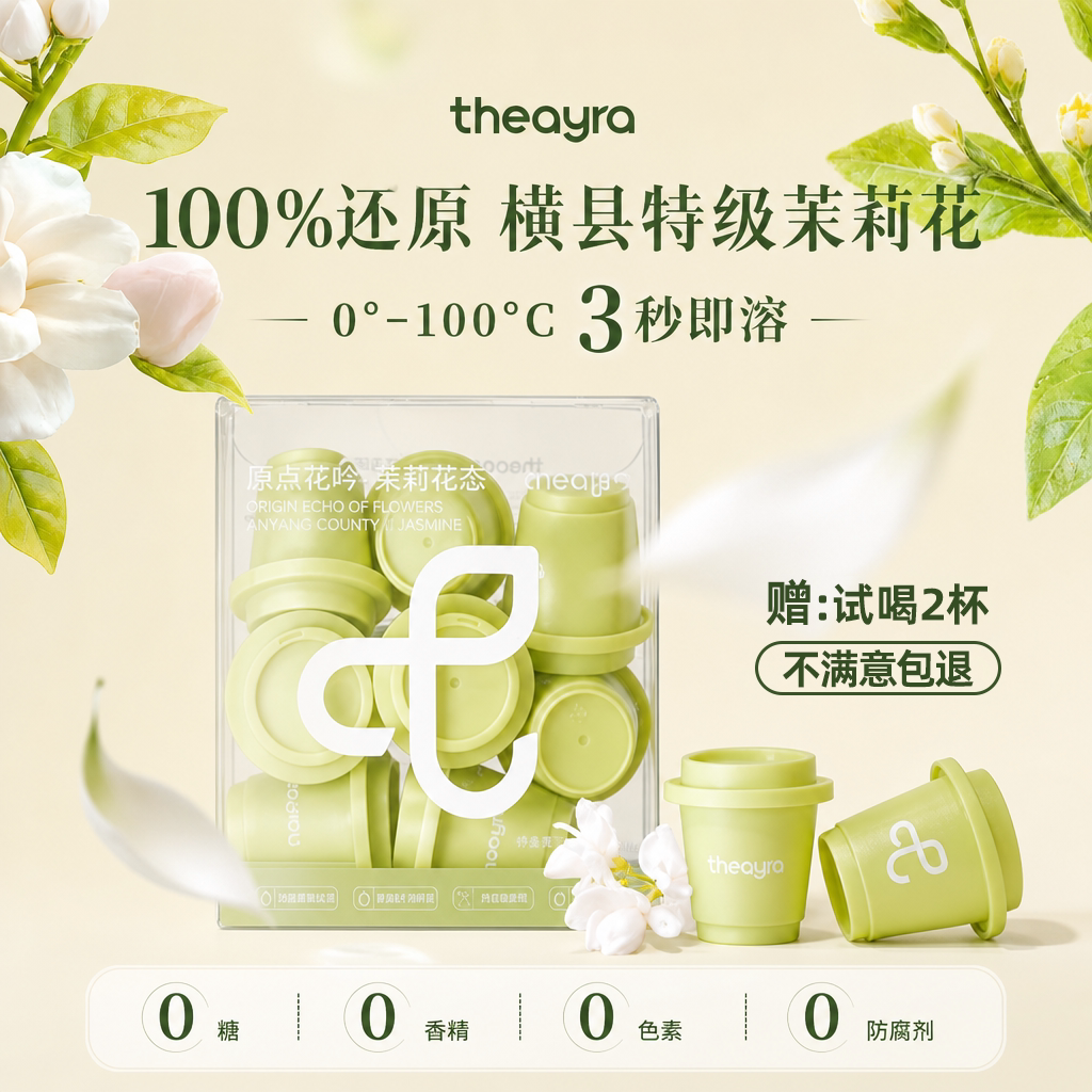 原点花吟冻干茉莉花茶冷泡茶冻萃