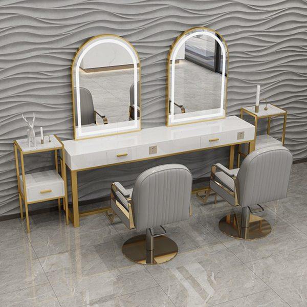 美发店实木镜台 网红带灯 理发专用柜子 一体镜 带灯影楼化妆镜台,商业/办公家具,理发镜台,淘宝优惠券,粉丝福利购,淘宝优惠卷