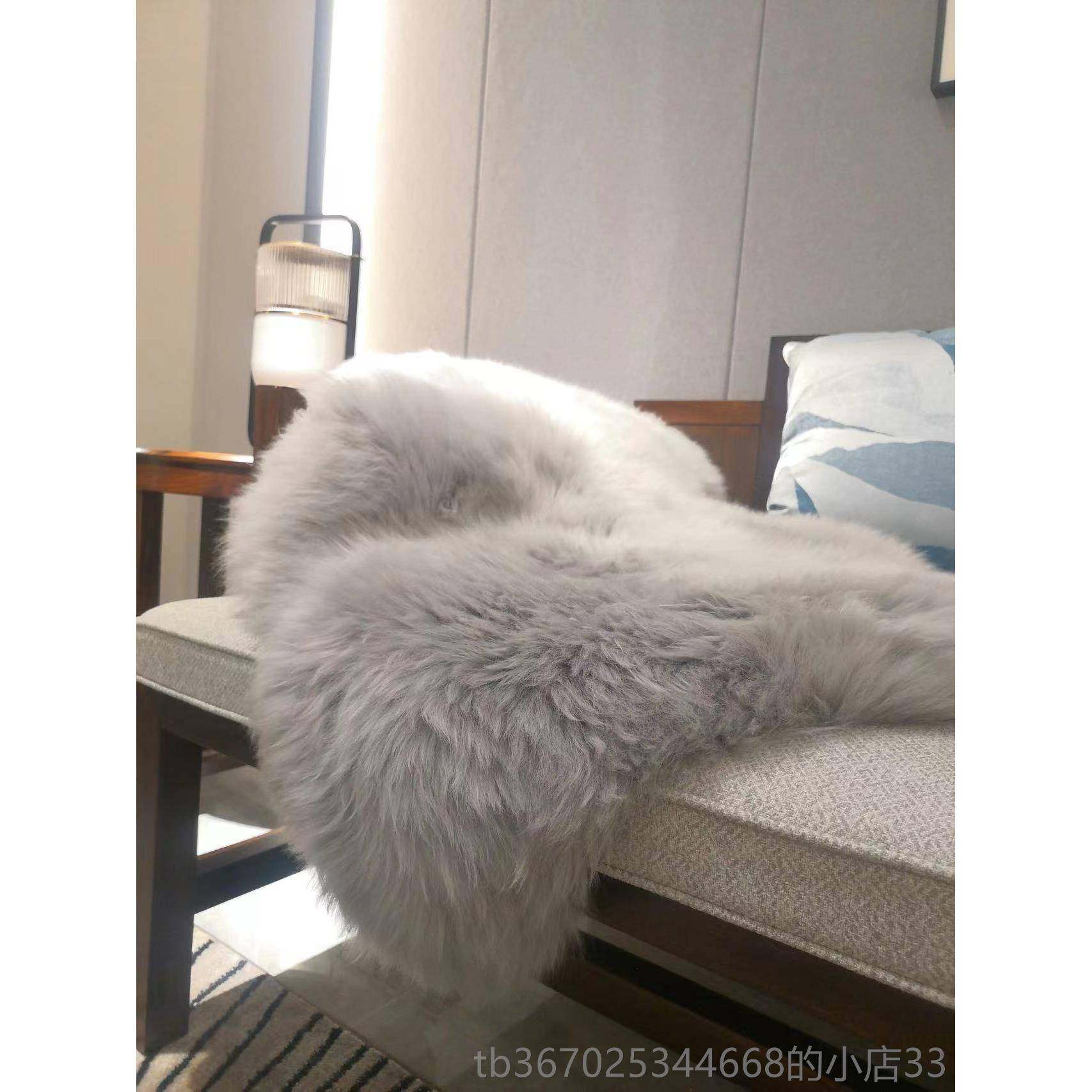正品奥林客地厅羊毛澳洲羊毯皮毛地垫卧边室床毯毛绒大地毯餐椅垫