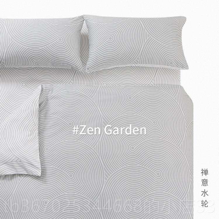 正品Cast加le Gren厚柔软全棉AB版四a件套被套床单枕套 禅意水轮d