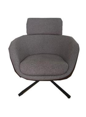 意式Russell旋转懒人沙发椅酒店别墅布艺单人沙发商务洽谈椅子