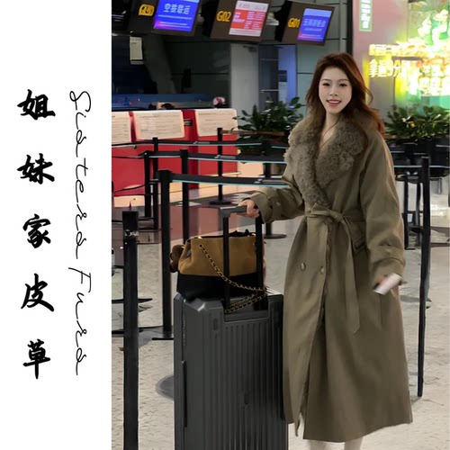 修身收腰气质秋冬大码风衣