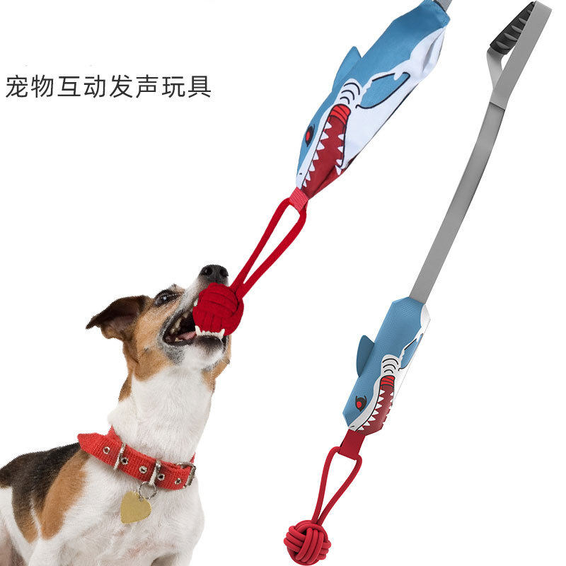 狗狗互动拉扯发声玩具大狗金毛萨摩拔河磨牙绳结啃咬中大型犬用品