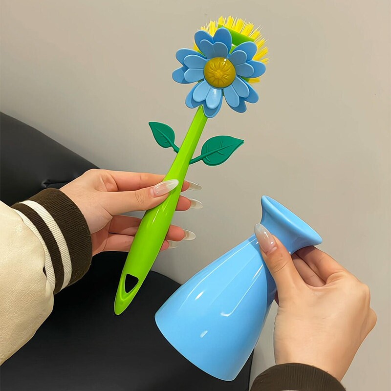 花朵刷子刷锅神器不沾油厨房专用长柄多功能台面清洁刷家用缝隙刷