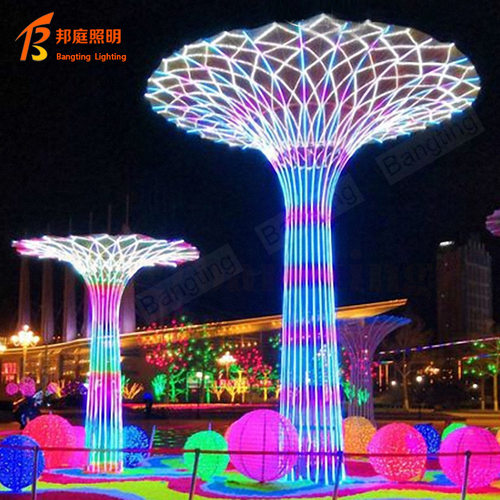 户外防水喷泉造型led灯公园发光树生命之树景点布置网红文旅打卡