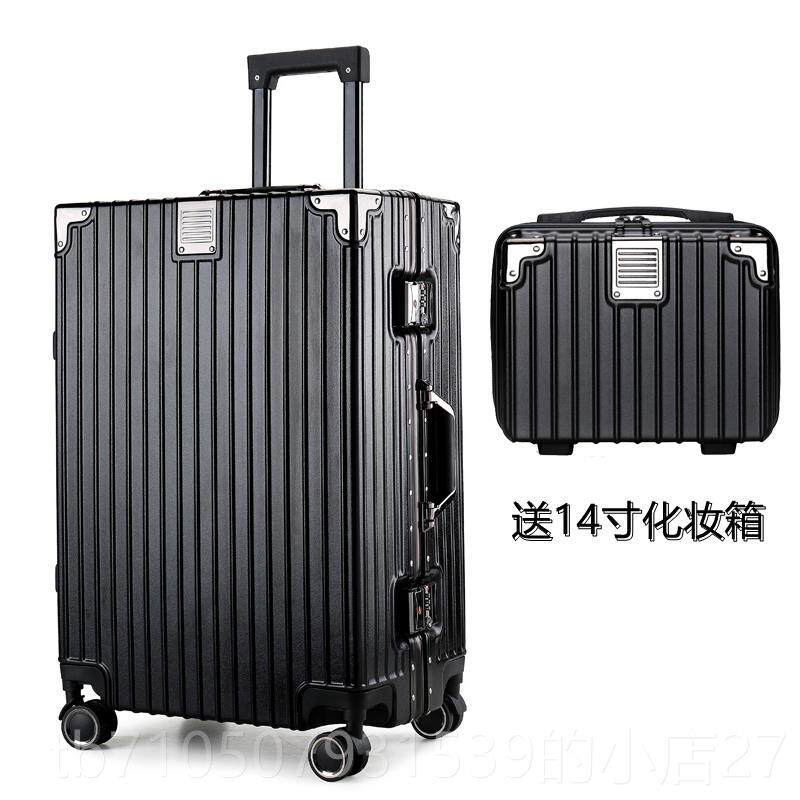 正品子母行李箱女2025新款拉杆箱音生大容量pc耐磨铝密码箱学静轮