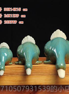 正品瓷吸水鸭三居件套院流水配陶件 水池石槽田园庭风 创意装饰家
