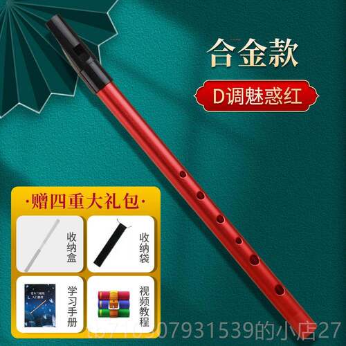 正品鹤炫彩爱尔兰哨初者入门款专业演奏玄级六孔直学笛C调D笛调高