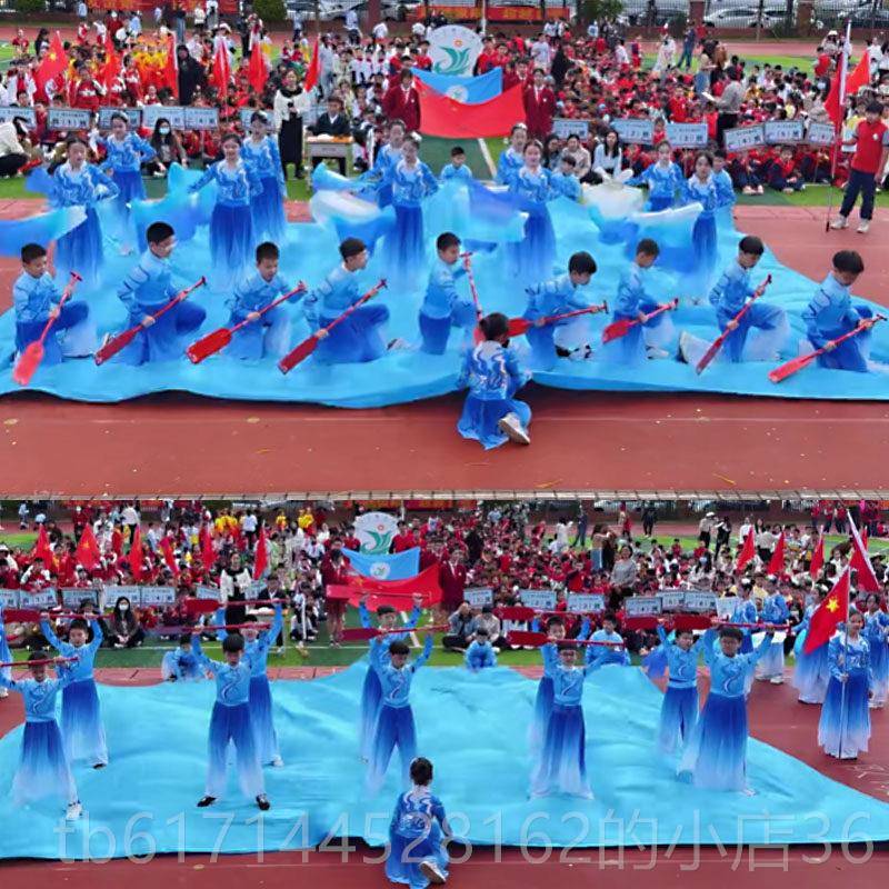 正品乘风破浪演出扬帆起元旦中国风大气蹈舞服校服运航动会开幕式图片
