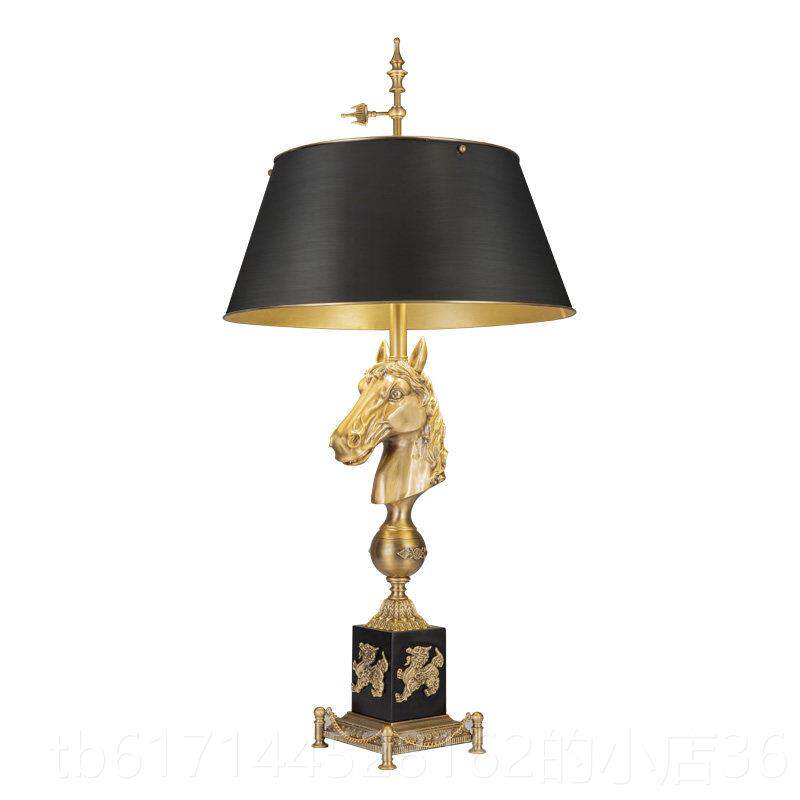 正品口美式高档客厅书房办公桌覆古典艺术全出台铜灯别墅装纯黄铜