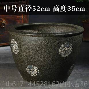 正品景镇陶瓷鱼缸青花瓷大缸户外一德米睡莲阳台花式养庭鱼缸院水