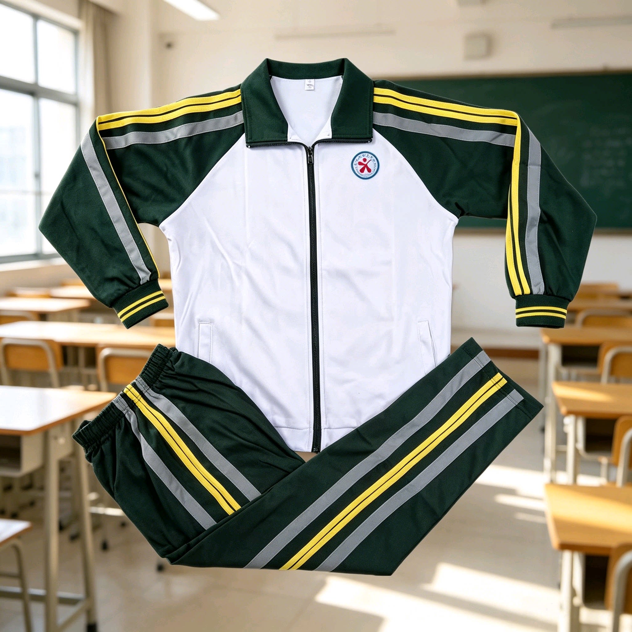 新款东莞华侨中学校服男女秋冬季运动服冬装长袖外套上衣长裤套装
