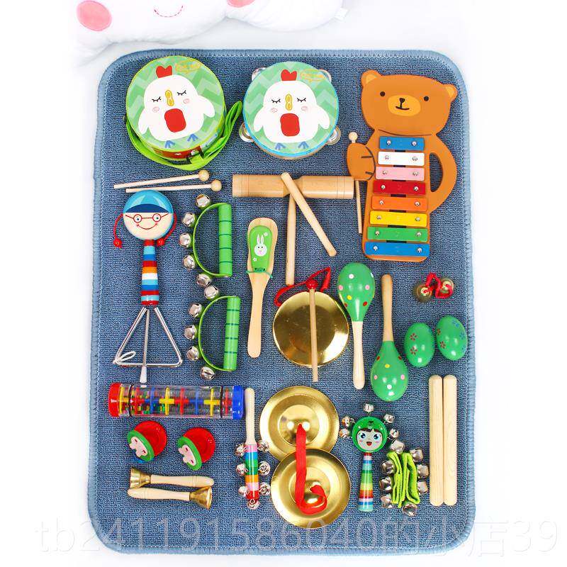 高档奥尔打击乐组合手拍鼓玩木质沙锤摇铃幼儿器早教音乐夫区角具