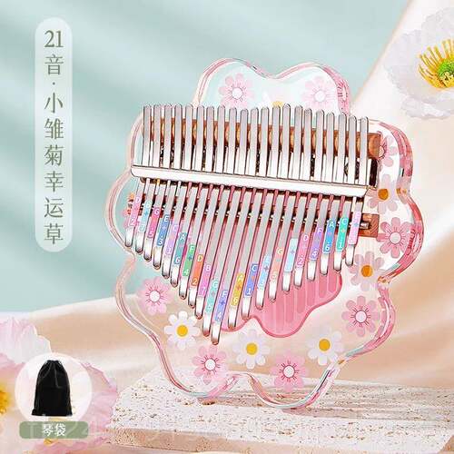 高档拇指琴水晶透卡林巴1音初学者女学生儿童2手姆钢琴指冷明门小