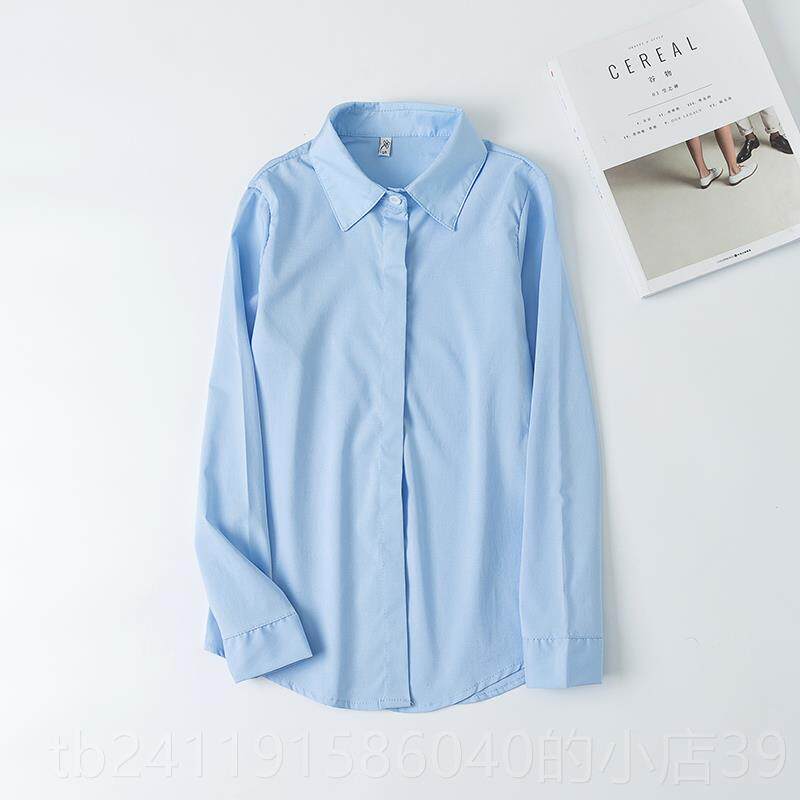 高档春衣季胖mm作白衬衫女长袖职业0装大码衬叠穿秋冬20斤工服外