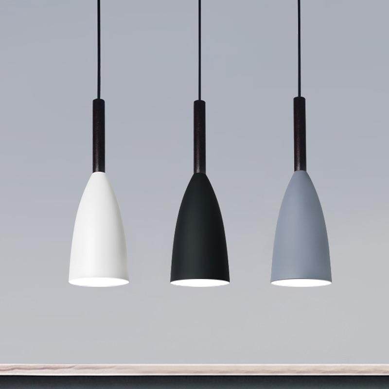 现代简约餐厅灯餐桌三头北欧灯具创意个性饭厅卧室床头吧台小吊灯