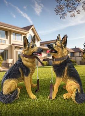 花园庭院现代客厅家居树脂动物模型装饰仿真大狼狗拉布拉多犬摆件