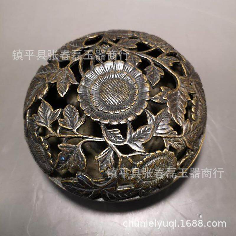 仿古紫铜熏香炉摆件古玩收藏黄铜香炉家居摆设影视道具铜香炉摆设