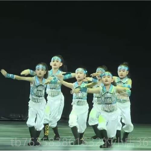 高档儿童蒙古族草风少数原舞族风舞蹈演出服白马舞民蹈服筷子服新