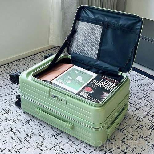 高档德国杆超大容量行李多功能侧开男口旅行箱女20寸扩箱容登机箱