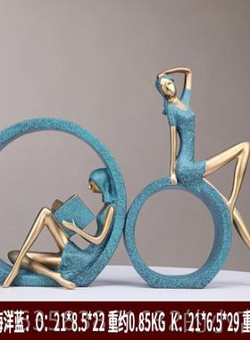 高档酒高欧黑白家居饰品艺术摆件轻奢档高级感小北众客厅电视柜柜