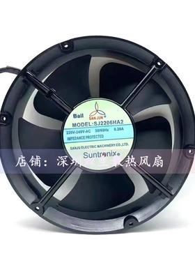 原装三巨SJ2206HA222060220V0.28a20cm圆形机柜散热风扇