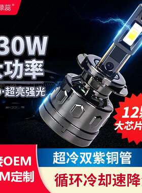 跨境热销双铜管led车灯改装H7H4超亮65W大功率汽车led车灯