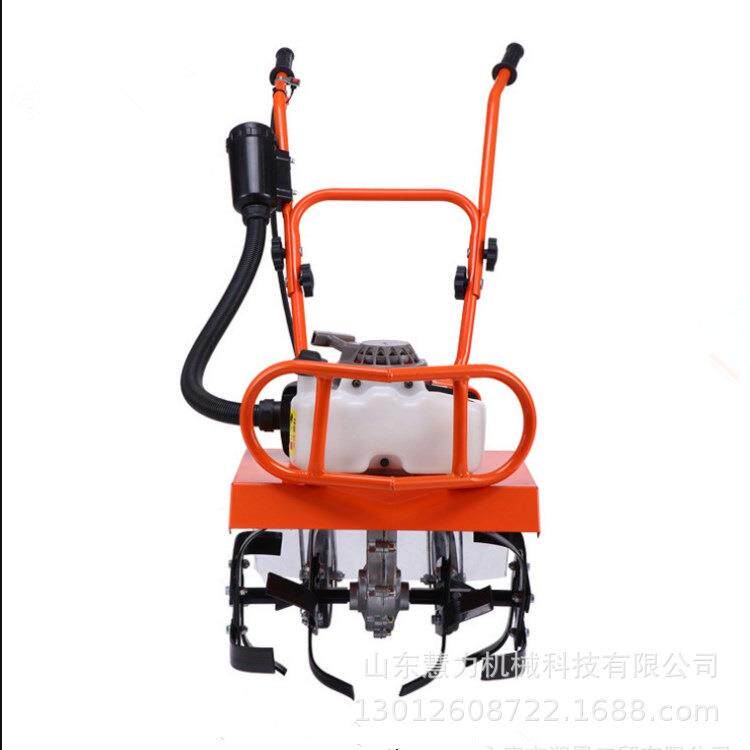 微型迷你微耕机二冲程风冷多功能微耕机铁轮小型开沟起垄除草机