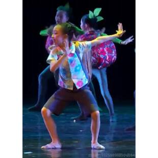 新款赛广服东省第五届瞭幼儿舞蹈大荔枝红儿童表演服装幼儿群舞演