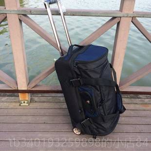 新款外贸外大滑容拉杆装备双肩拖轮包橄榄球雪户运动多功能行李软